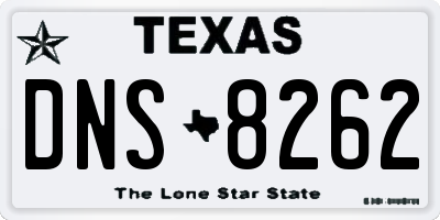 TX license plate DNS8262
