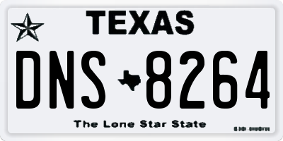 TX license plate DNS8264