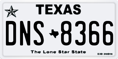 TX license plate DNS8366