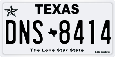 TX license plate DNS8414