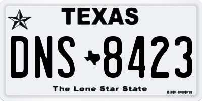 TX license plate DNS8423