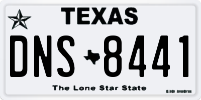 TX license plate DNS8441
