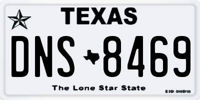 TX license plate DNS8469