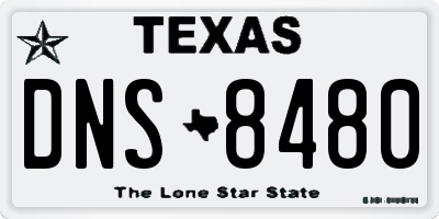 TX license plate DNS8480