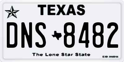 TX license plate DNS8482