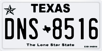 TX license plate DNS8516