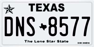 TX license plate DNS8577