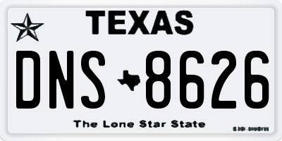 TX license plate DNS8626