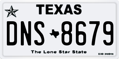 TX license plate DNS8679