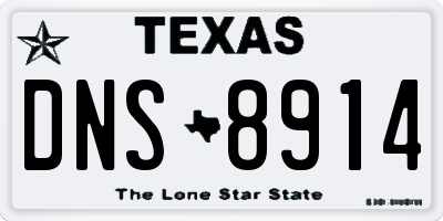 TX license plate DNS8914