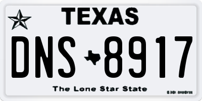 TX license plate DNS8917