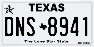 TX license plate DNS8941