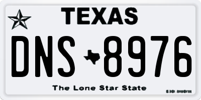 TX license plate DNS8976