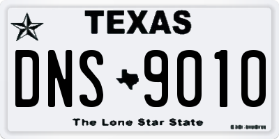 TX license plate DNS9010