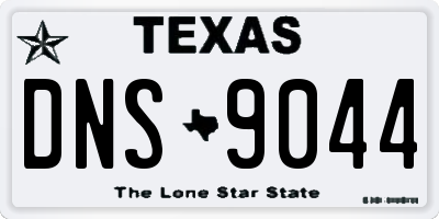 TX license plate DNS9044