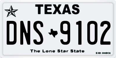 TX license plate DNS9102