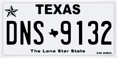 TX license plate DNS9132