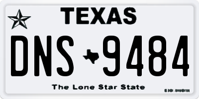 TX license plate DNS9484