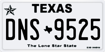 TX license plate DNS9525