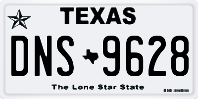 TX license plate DNS9628