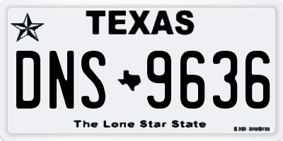 TX license plate DNS9636