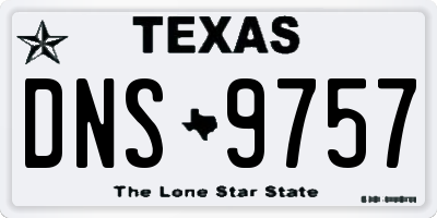 TX license plate DNS9757