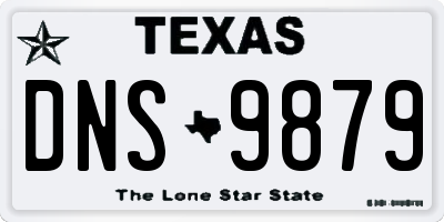 TX license plate DNS9879