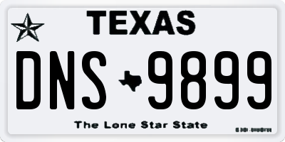 TX license plate DNS9899