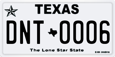 TX license plate DNT0006