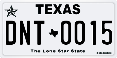 TX license plate DNT0015
