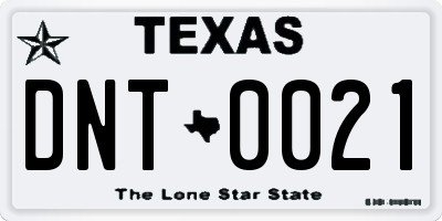 TX license plate DNT0021