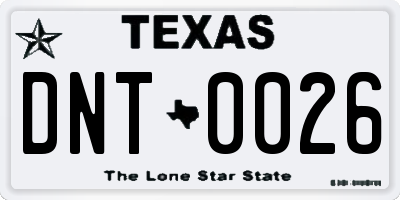 TX license plate DNT0026