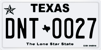 TX license plate DNT0027
