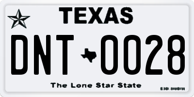 TX license plate DNT0028