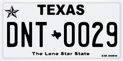 TX license plate DNT0029