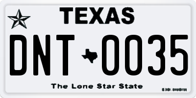TX license plate DNT0035