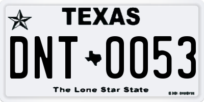 TX license plate DNT0053