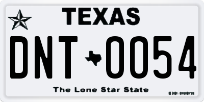 TX license plate DNT0054