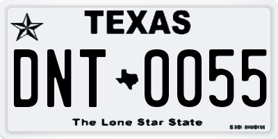 TX license plate DNT0055