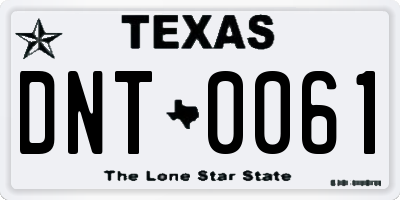 TX license plate DNT0061