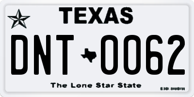 TX license plate DNT0062