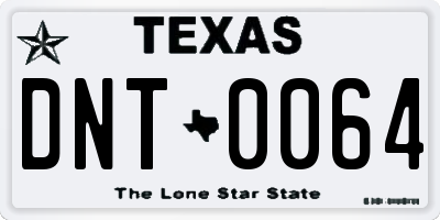TX license plate DNT0064