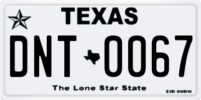 TX license plate DNT0067