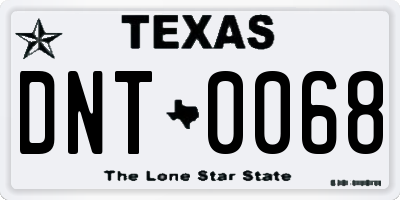 TX license plate DNT0068
