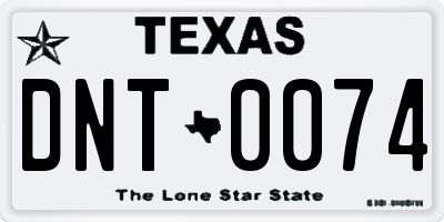 TX license plate DNT0074