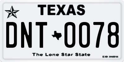 TX license plate DNT0078