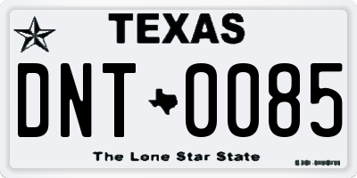TX license plate DNT0085