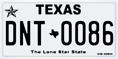 TX license plate DNT0086