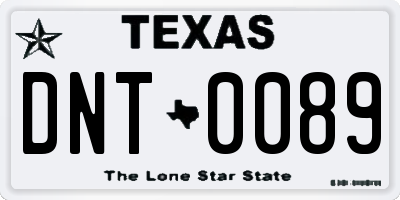 TX license plate DNT0089