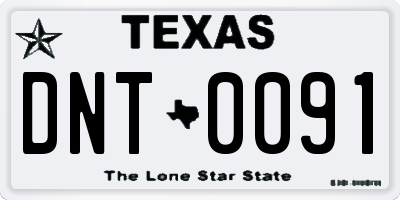 TX license plate DNT0091